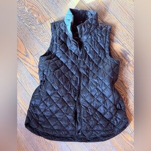 Athleta Black Quilted Puffer Jacket